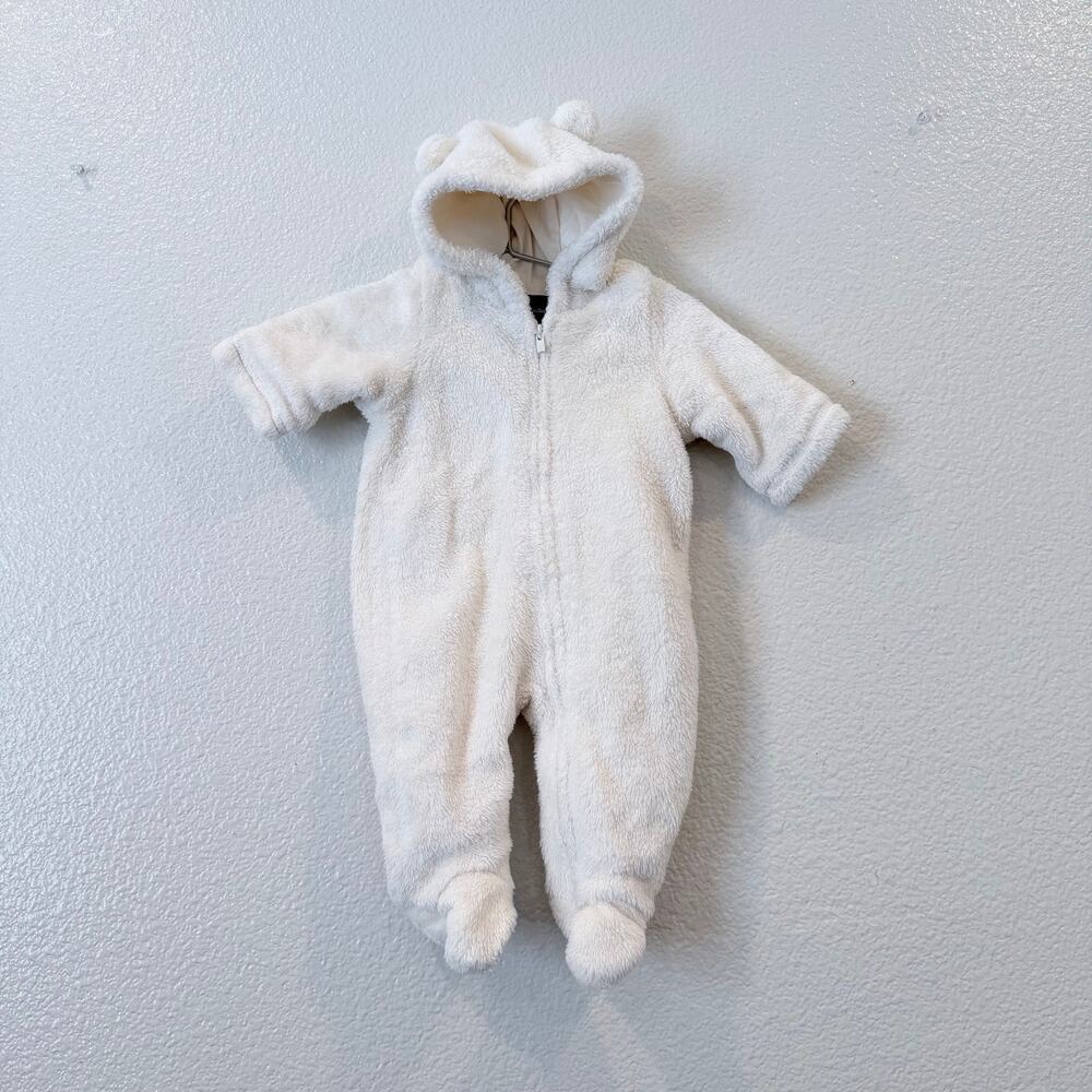 Baby Gap Sherpa Bunting Ears Zip Ivory Cream